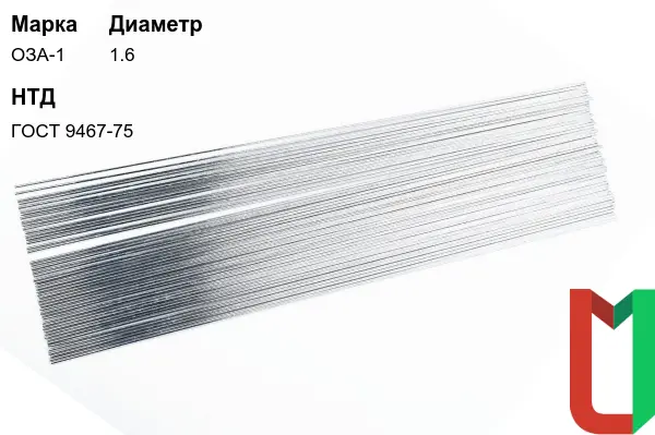Электроды ОЗА-1 1,6 мм алюминиевые
